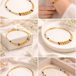 Elegant Pearl & Gold Bead Bracelet