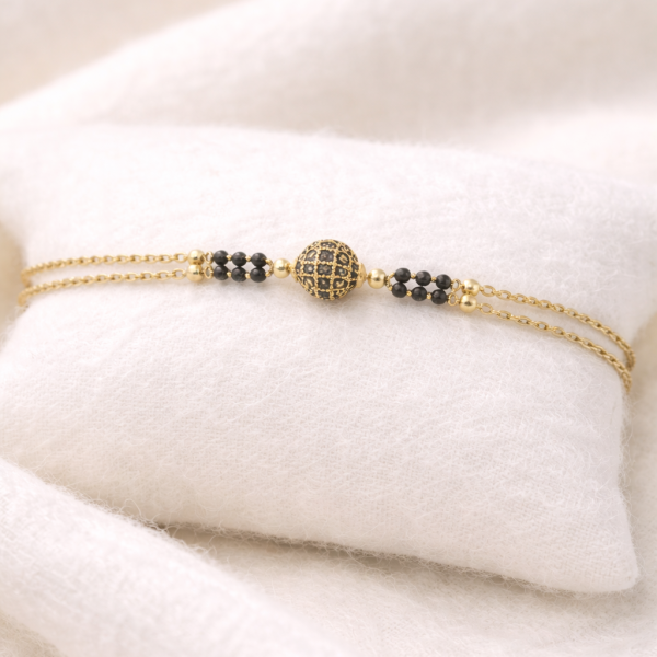 Elegant Black Bead Bracelet for Daily Wear