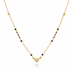 Elegant Heart Pendant Mangalsutra Necklace