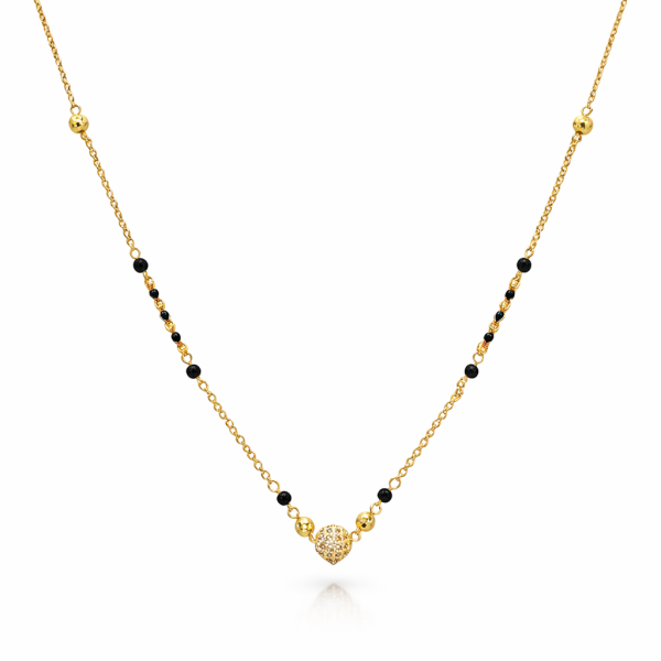 Elegant Heart Pendant Mangalsutra Necklace